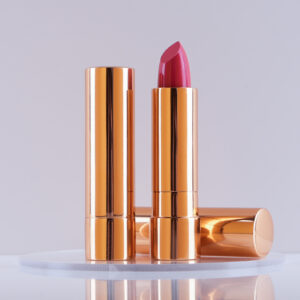 Gold Metallic Tube Lipstick Rich Color Long Lasting Moisturizing Lip Makeup Cosmetic Private Label