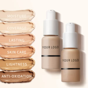 Lightweight Liquid Foundation Natural Finish Face Makeup Base Long Lasting Foundation Private Label OEM Cosmetic