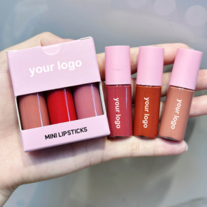 Private Label Mini Lipstick Kit Matte Glossy Lipgloss Set for Travel Organic Lip Makeup Cosmetic Custom Logo