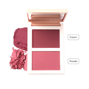 Dual Tone Blush Palette 2 Shade Powder Cheek Color Compact Face Makeup Natural Flush OEM Private Label