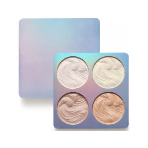 4 Shade Highlighter Palette Face Makeup Shimmer Glow Powder Compact Luminous Highlight Palette OEM