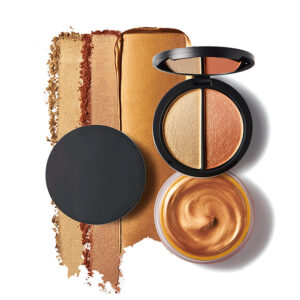 Duo Highlighter Palette 2 Shade Shimmer Powder Face Glow Makeup Luminous Highlight Compact OEM Private Label