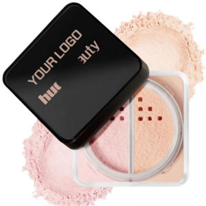 Dual Color Matte Setting Powder Long Lasting Makeup Finishing Powder OEM