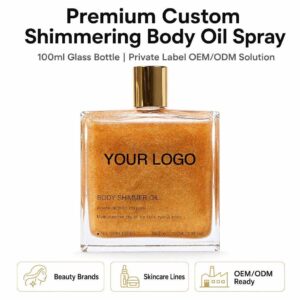 SPF Sunscreen Body Highlighter Oil Shimmer Glow Body Oil OEM Private Label