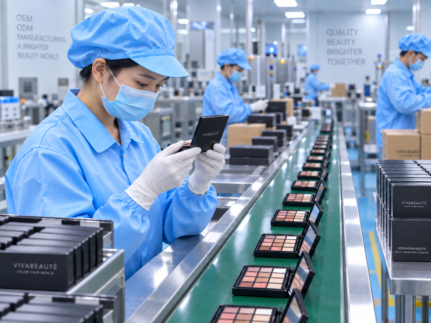 CHOICEODM powder makeup quality control and packaging line