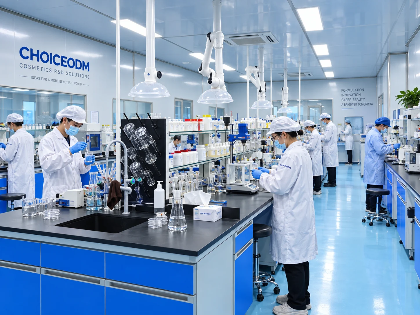Cosmetic formulation laboratory and development work